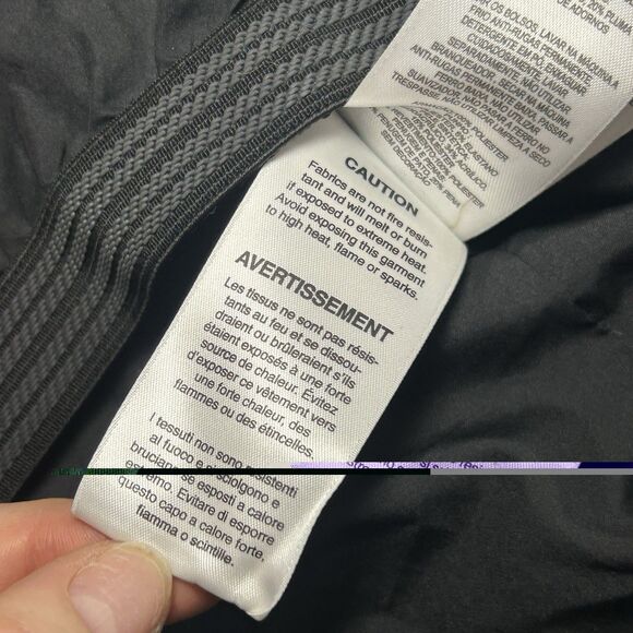 Columbia Thermal Omni Heat Hooded Duck Down Black Puffer Ski Jacket Womens large - Picture 10 of 15